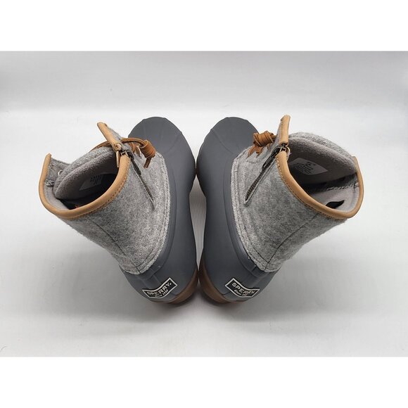 Sperry Saltwater‎ Womens Duck Rain Boot Wool Embossed Thinsulate Gray  Size 6M - Picture 5 of 9